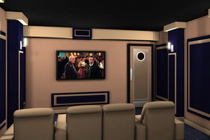 Интерьер диванов в профессиональных домашних кинотеатрах Hi-Fi уровня